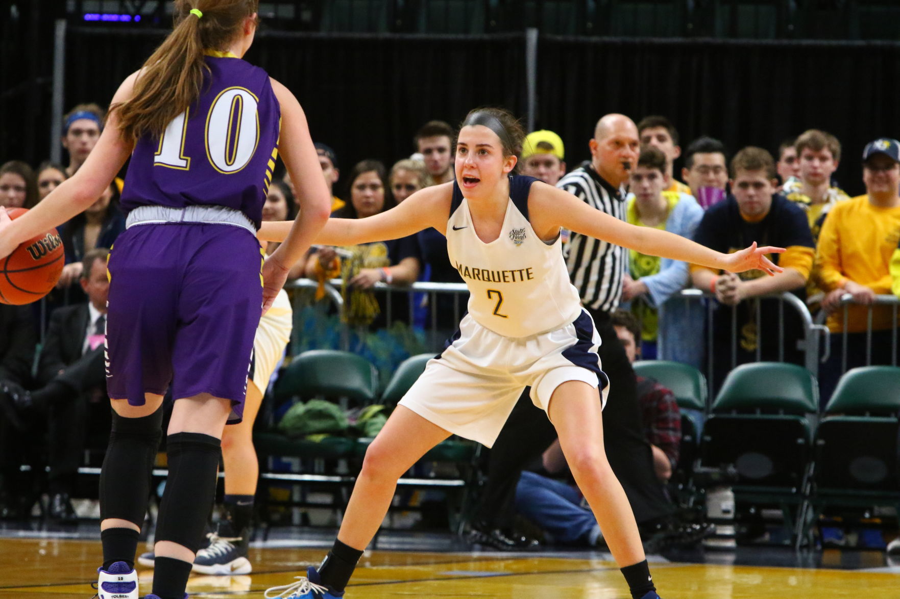 Gallery: Girls Basketball State Finals: Marquette Catholic vs. Vincennes Rivet